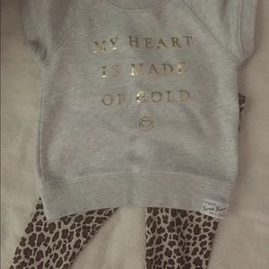 Carters Girls Top with Leopard Bottoms
